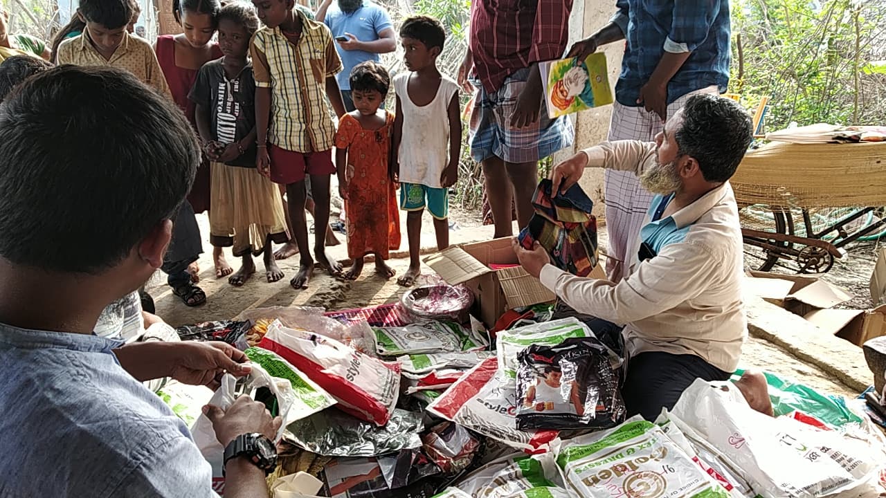 Fire Relief in Slum Area